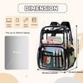 thumbnail image 4 of Ludolm Clear Backpack Heavy Duty, See Through Backpack Stadium Approved, Quick Security Check See Through Backpacks Transparent Bookbag, 4 of 6