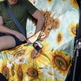 thumbnail image 3 of Drydeepin Highland Cattle Sunflower & Daisy Pattern Car Backseat Cover Rear Bench Towel Cover Non-Slip Automotive Accessories for Sedans, SUVs, Vans Universal Seats Protector Car Interior Decor, 3 of 7