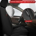 thumbnail image 3 of DIKSOAKR Car Seat Covers for Ford Fusion 2007-2020: 5 Seats Full Set Waterproof Leather Automotive Seat Protectors - Black, 3 of 5