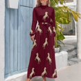 thumbnail image 4 of Vestido largo Gold Horse, vestido para mujer, vestidos largos de verano para mujer, 4 of 5