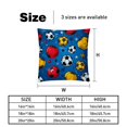 thumbnail image 5 of Football Sumptuous Velvet Throw Pillow Covers Set of 2, Decorative Bed Pillow Cases with Unique Patterns for Home Decor, Sizes 16x16, 18x18, 20x20 Inches, 5 of 6