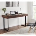 thumbnail image 1 of Mod-Arte Bureau Moderne en Bois Dur et Fer en Noyer, 1 of 15