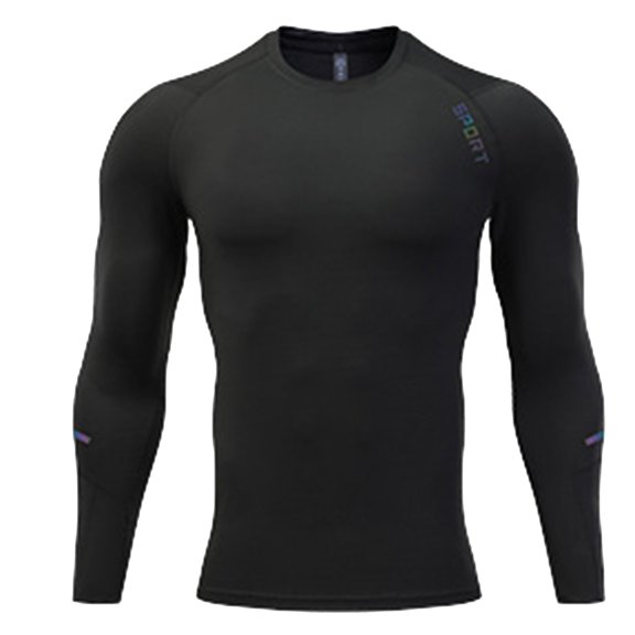 VUHXZWAF Boys Long Sleeve Shirts Crewneck Slim Fit Lightweight Gym Tops for Sports Running Size 8-9 Years
