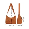 thumbnail image 2 of Gustave Nylon Crossbody Bag for Women Lightweight Water‑Resistant Travel Purse Shoulder Messenger Handbag with Anti Theft Pocket - Orange, 2 of 8