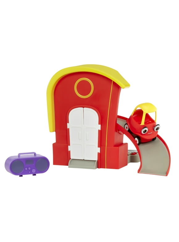 Little Tikes Lets Go Cozy Coupe Cozys House Musical Playset with lights and sounds and Cozy Coupe Mini Push and Play Vehicle for Tabletop or Floor Push Play Car Fun for Toddlers Ages 3+