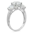 thumbnail image 2 of 3.25 ct Brilliant Round Cut Genuine Cultured Diamond SI1-SI2 J-K 14K White Gold Three-Stone Promise Wedding Statement Engagement Designer Ring size 4.5, 2 of 6