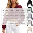 thumbnail image 3 of Rutainlusire Women's Half Zip Cropped Sweatshirt Stand Collar with Drawstring Hem Long Sleeve Casual Pullover for Sporty Look, 3 of 5