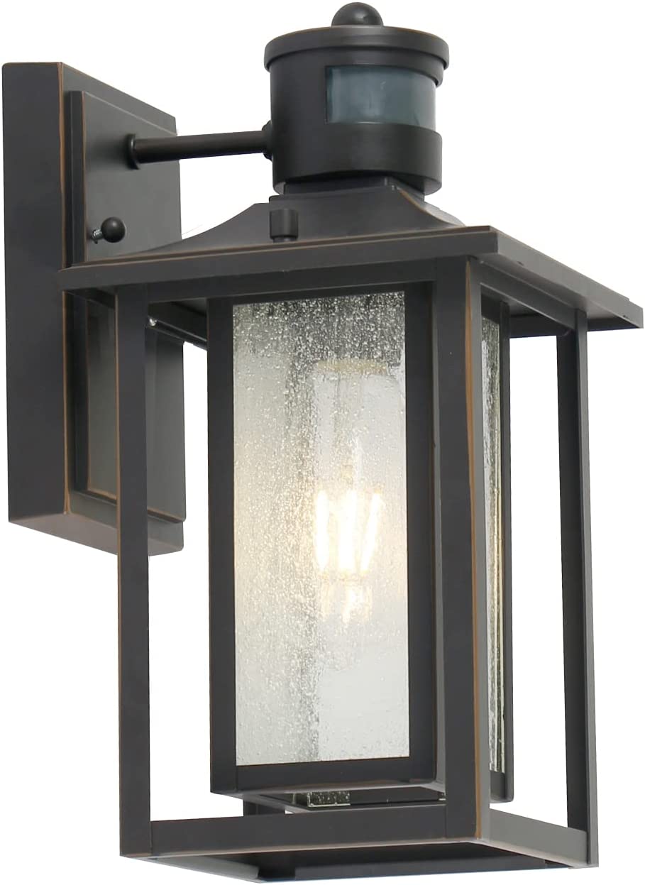 UMEILUCE Motion Sensor LED Outdoor Dusk to Dawn Black Wall Lights