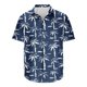 thumbnail image 3 of Blusa y camisa de manga corta con cuello vuelto para hombre, camisa hawaiana informal con estampado floral, camisa de manga corta con solapa, blusa, camisa de poliéster para hombre, 3 of 4