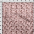 thumbnail image 4 of oneOone Viscose Jersey Light Pink Fabric Asian Pottery Floral Quilting Supplies Print Sewing Fabric By The Yard 60 Inch Wide, 4 of 4