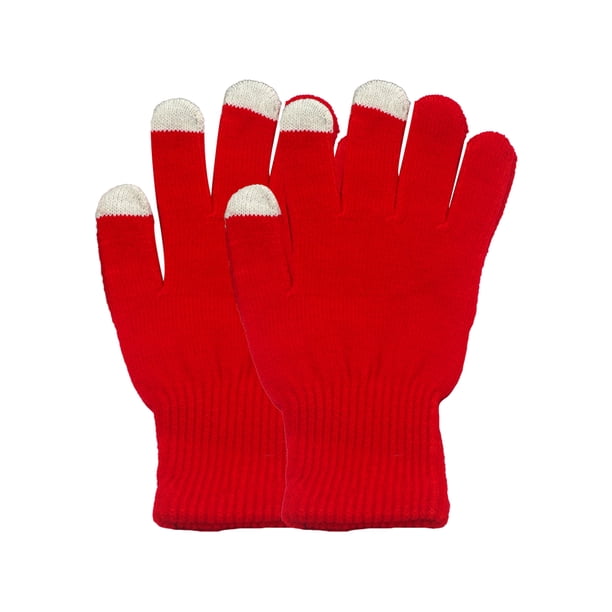 Jumpingount 1 par de guantes de invierno para mujer, tejido artesanal, cubierta de mano, elegante, cálido, cómodo, guante de punto para pantalla táctil guantes y mitones Rojo púrpura Jumpingount AP009536-12