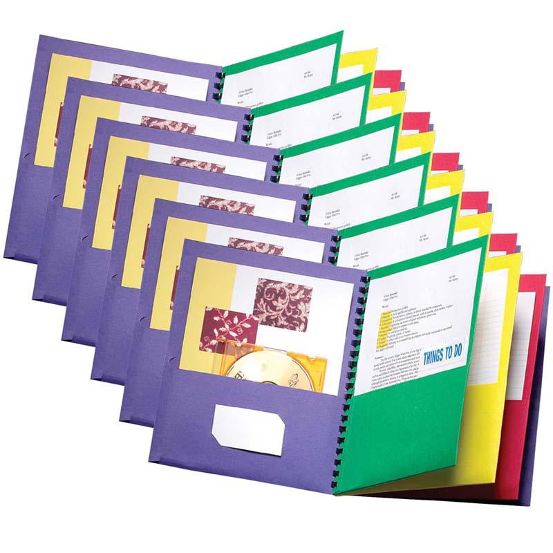 Tops Products ESS99656-6 Oxford Eight-Pocket Organizer, Multi Color - 6 Each
