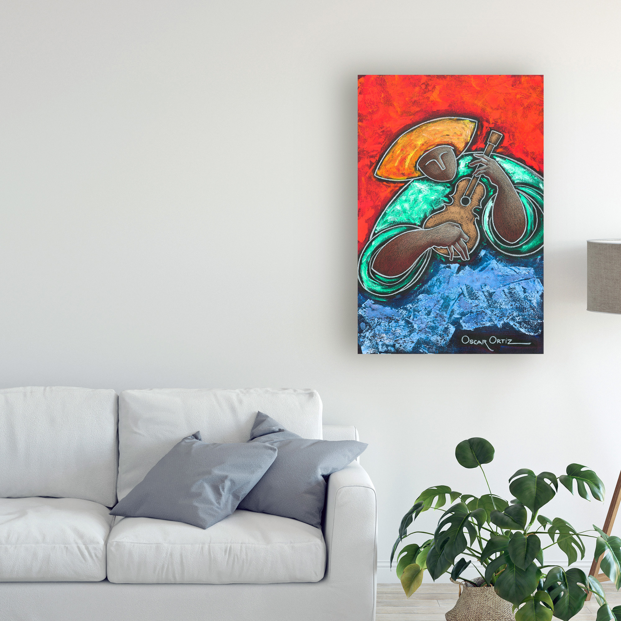Trademark Fine Art 'The Bold Musician' Canvas Art by Oscar Ortiz