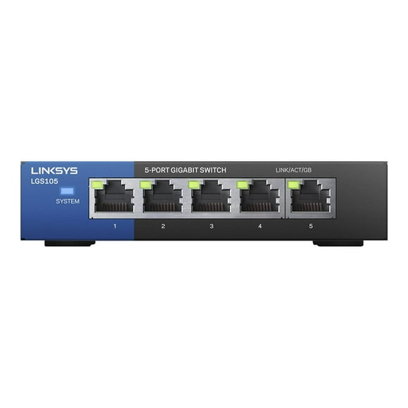 Linksys Business LGS105 - Switch - Non Géré - 5 x 10/100/1000 - de Bureau - AC 100/230 V