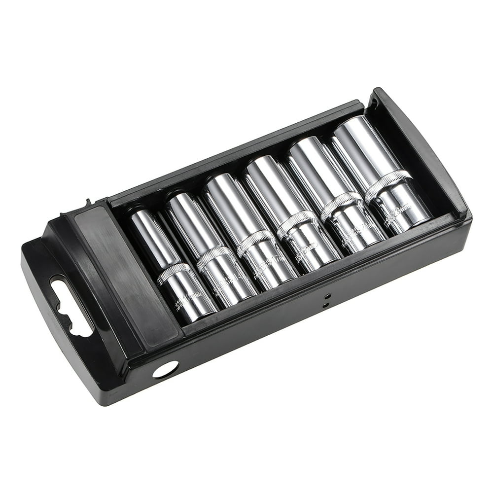 1/2-Inch Drive 6 Point Deep Socket Set 12mm - 23mm Metric Cr-V 6pcs