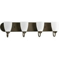 thumbnail image 3 of Gather Collection Four-Light Antique Bronze Etched Glass Traditional Bath Vanity Light, 3 of 4