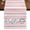 Pink, variant on Blue Shell Coastal Burlap Cotton Table Runner 18x72 Inches Long, Summer Beach Conch Ocean Striped Farmhouse Table Runners, Outdoor Dining Table Decor for Baby Shower/Party/Wedding