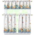 thumbnail image 6 of Fall Thanksgiving Kitchen Curtain Valance 3 Piece Set, Blue Pumpkin Sunflower Kitchen Decor, Thanksgiving Curtains and Valances for Living Room Bedroom Cafe Decor 36In, 6 of 6