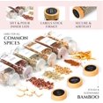 thumbnail image 5 of Bamboo Glass Spice Jars with Labels and Shaker Lids Clear Empty 4oz 24 Pack Bottles Set, Glass Spice Containers with Labels, Seasoning Organizer Jars, 5 of 7