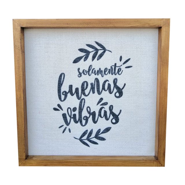 Cuadro de Madera - Solamente buenas vibras - 2828 ArteC2 CUA2828 - Solamene buenas vibras