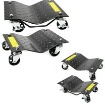 XtremepowerUS 6000LB Capacity Vehicle Dollies With Brakes, 4 Pack, 12" x 16", Wheel Car Dolly