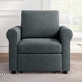 thumbnail image 5 of EUROCO 3-in-1 Sofa Bed Chair, 34" Convertible Sleeper Chair Bed,Adjust Backrest Into a Sofa,Lounger Chair,Single Bed,Modern Chair Bed Sleeper for Adults, Dark Blue, 5 of 6