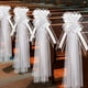 thumbnail image 1 of Juego De Banco De Tul Con Lazo, 4 Piezas, Blanco, Detalle De Cinta, Plumas Largas De Tul, Para Decoracin De Pasillos, Centros De Mesa Para Fiestas, Regalos De Boda, 4 Unidades, UKHBMC, 1 of 7