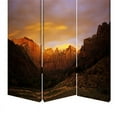 thumbnail image 4 of Sunset Plateau Print Foldable Canvas Screen with 3 Panels in Multicolor, 4 of 7