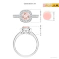 thumbnail image 4 of ANGARA Natural Cushion Morganite Engagement Ring with Diamond Accents in 14K White Gold for Women | Birthday, Anniversary, Jewelry Gift for Women | Natural Morganite Ring, 4 of 11