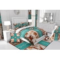thumbnail image 4 of Cowhide Bedding Set Bohemian Exotic Geometry Western Comforter Set King,Ethnic Tribe Arrow Aztec Quilt Farm Animals Bull Cow Print Patchwork Quilt Cover,Farmhouse Decor, 4 of 5