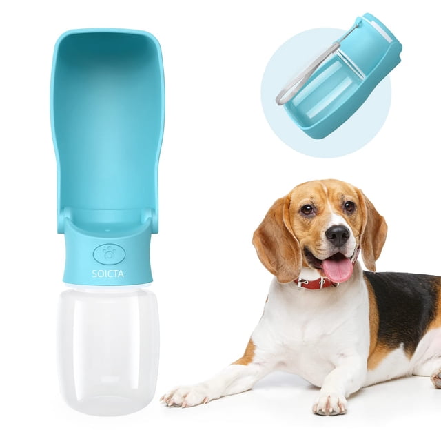 Botella de agua portátil para perros SOICTA 560 ml o 350 ml para perros