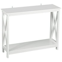 XiHuaZhaoChen onsole Table 2-Tier with Storage Shelf,X-Design Bookshelf Narrow Accent Table for Entryway Hallway Living Room Sofa Side Table