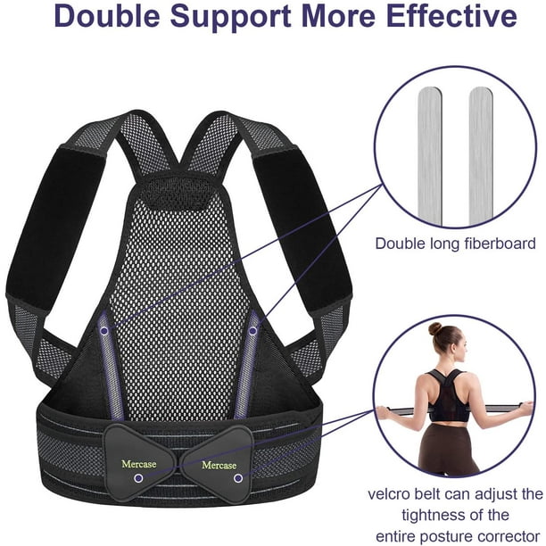 AIMTYD Invisible Posture Corrector for Men and Women,Lightweight Back Brace  with 2 Support Plates,Adjustable and Breathable Back Support for Back,Neck  and Shoulder Pain Relief(XL,Waistline 39-50in) 