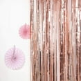 thumbnail image 2 of Efavormart Sparkling Metallic Foil Fringe Curtain 3ft x 8ft - Rose Gold, 2 of 6