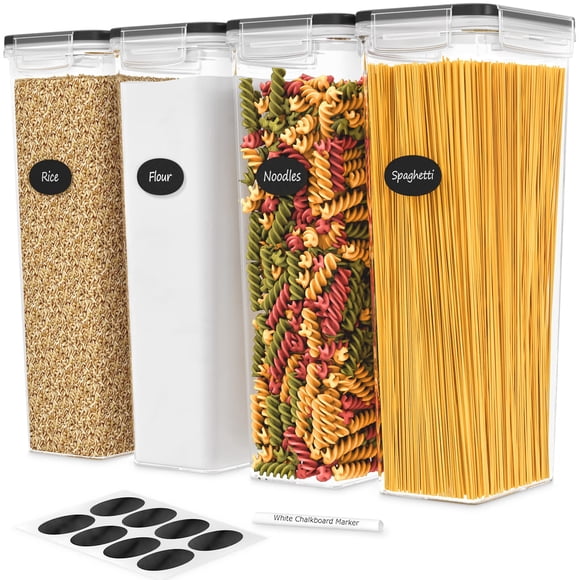 Contenedores de almacenamiento de pasta DWËLLZA KITCHEN, 2,8 L, 4 unidades, herméticos