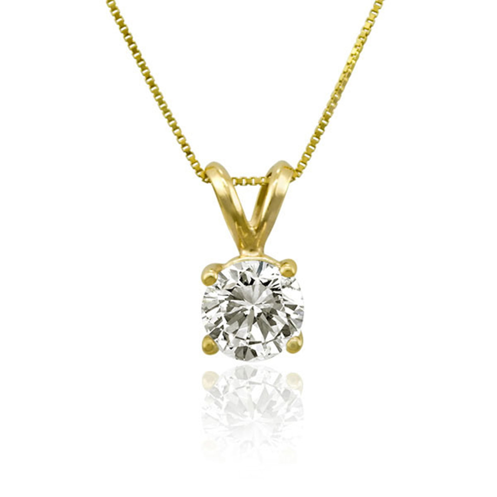 1.9ct Princess Cut Solitaire Solid 14k White Gold Pendant Necklace 16" Chain 