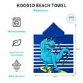 thumbnail image 2 of Kids Bathrobes Hooded Towels, Uccdo Baby Boys Girls Cartoon Hooded Wraps Beach Pool Bath Towel Poncho, 23"x47", 2-7 Years, 2 of 7