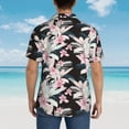 thumbnail image 6 of Daiia Orchids Flowers Hawaiian Shirt for Men Gentle Cotton Regular Short Sleeve Casual-Large, 6 of 9