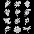 thumbnail image 4 of MesaSe Ensemble de Broches pour Femmes 12 Pcs Fleur Creuse en Strass Papillon Foulard de Mariée Broche à Revers, 4 of 7