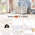 thumbnail image 5 of Bellemave Twin House Bed with Storage Drawers and Shelves, Playhouse Bed Frame, Wood Montessori Bed (White), 5 of 13