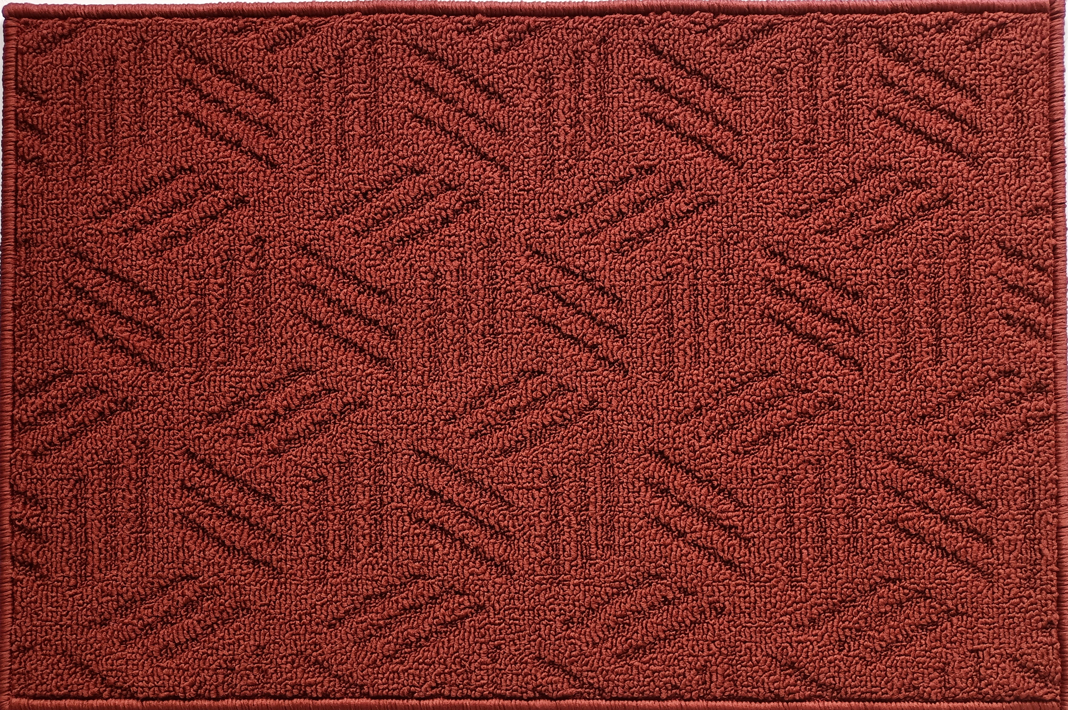 Mainstays Solid High Low Loop Kitchen Mat 18in x 27in Red Sedona