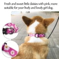 thumbnail image 2 of Collar de perro QQPETS ajustable con estampado suave de flores rosas para mascotas, 2 of 7