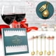 thumbnail image 1 of Puntoco Liquidación de suministros de cocina, 6 piezas, cucharas, tenedores, cucharas para revolver café, tenedores de postre, regalos de Navidad, caja, juego de adornos, decoración, 1 of 4