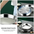thumbnail image 2 of HEALEEP Assiette Alimentaire en Acier Inoxydable Assiette en Acier Inoxydable Argent Lot de 1 pour Décoration de Table avec Amis, 2 of 8