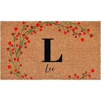 Calloway Mills 114903048L Personalized Christmas Berries Doormat, 30"x48", Letter L