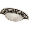 Brainerd Paisley Cup Pull, Brushed Satin Pewter