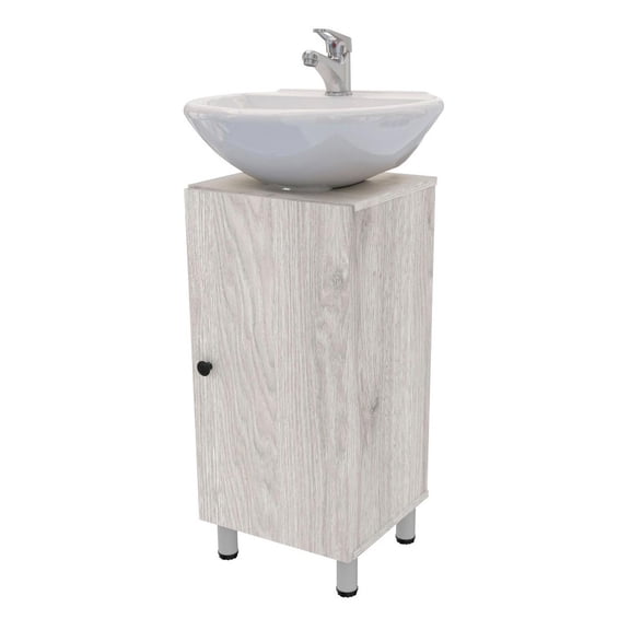Gabinete De Baño Para Lavabo Dena Maderkit Ceniza C/p