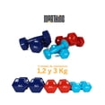 thumbnail image 3 of Kit Mancuernas Dobles de Vinil 1/2/3kg Con Soporte Rack Gym Marthing Pesas y Base Soporte Almacenamiento Diseño Estable Compactas Resistentes y Funcionales para Entrenamiento en Casa y Gimnasio, 3 of 9