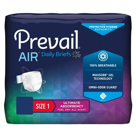 Prevail Air Adult Incontinence Brief 1 Heavy Absorbency Breathable  PVBNG-012CA/1  20 Ct