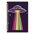 thumbnail image 7 of FORMRS 1-Subject Spiral Notebook 8" x 5" College Ruled 60 Refillable Sheet, Colorful UFO, 7 of 7